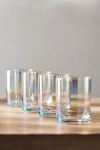 Anthropologie Morgan Double Old Fashioned Glasses, Set Of 4 In White