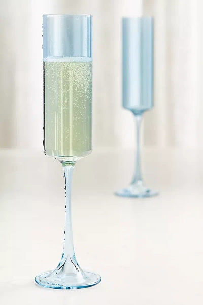 Anthropologie Morgan Flutes, Set Of 4 In Blue