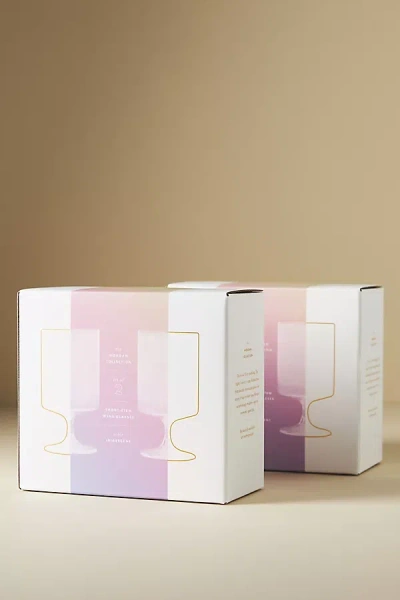 Anthropologie Morgan Short Wine Glasses, Set Of 4 In Pink