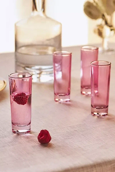 Anthropologie Morgan Shot Glasses, Set Of 4 In Pink