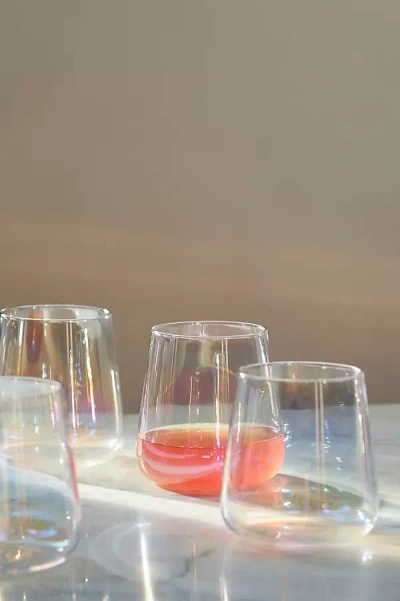 Anthropologie Morgan Stemless Wine Glasses, Set Of 2 In Transparent