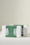 Anthropologie Morgan Stemless Wine Glasses, Set Of 4 In Green