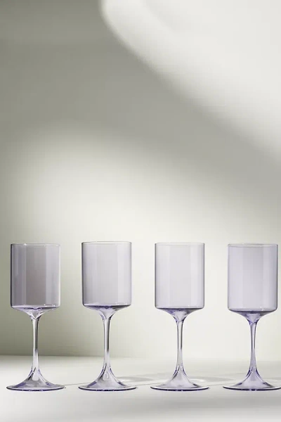 Anthropologie Morgan Wine Glasses, Set Of 2 In Purple