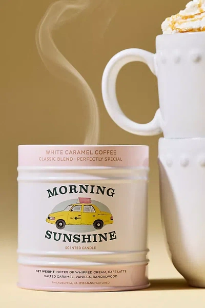 Anthropologie Morning Sunshine Gourmand White Caramel Coffee Tinned Candle