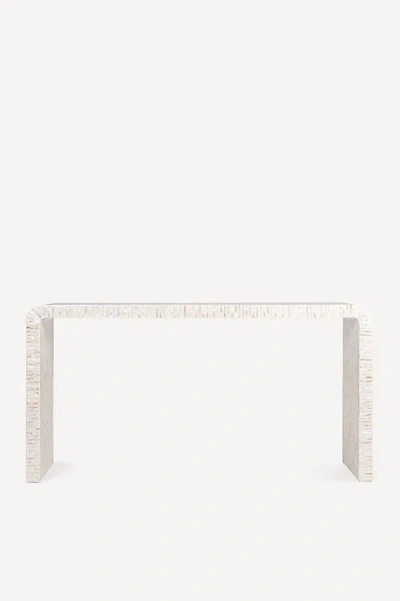 Anthropologie Mother-of-pearl Console Table In White