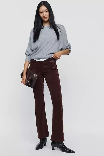Anthropologie Mother The Weekender Corduroy Mid Rise Flare Jeans In Brown