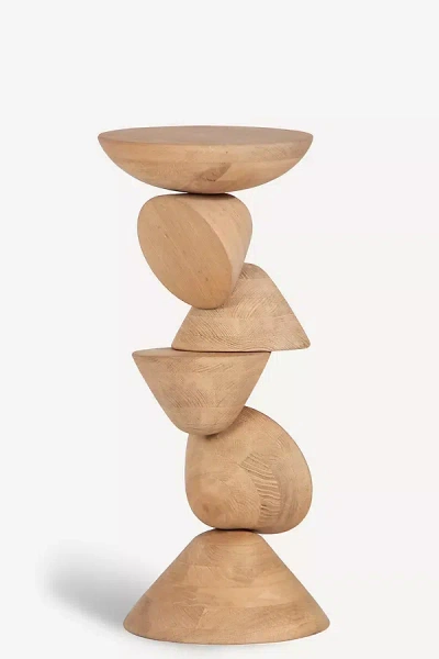Anthropologie Mound Oak Drink Table