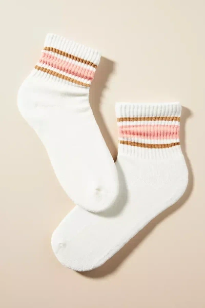 Anthropologie Multi Stripe Socks In White