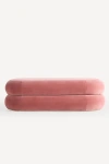 Anthropologie Muntz Velvet Bench In Pink
