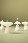 Anthropologie Mushroom-shaped Candles, Set Of 4 In White