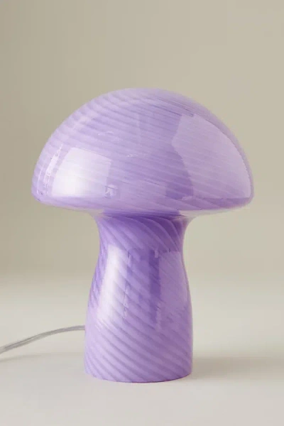 Anthropologie Mushroom Table Lamp In Purple