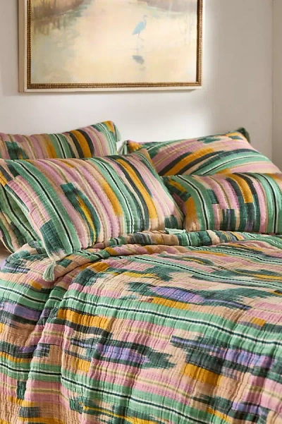 Anthropologie Naia Cotton Gauze Coverlet In Multi