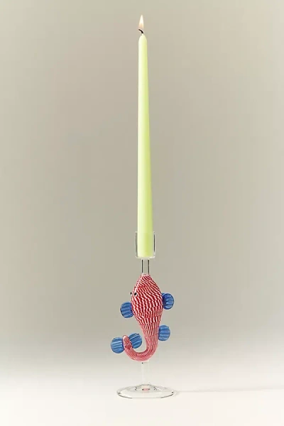 Anthropologie Nautical Glass Candle Holder In Multi