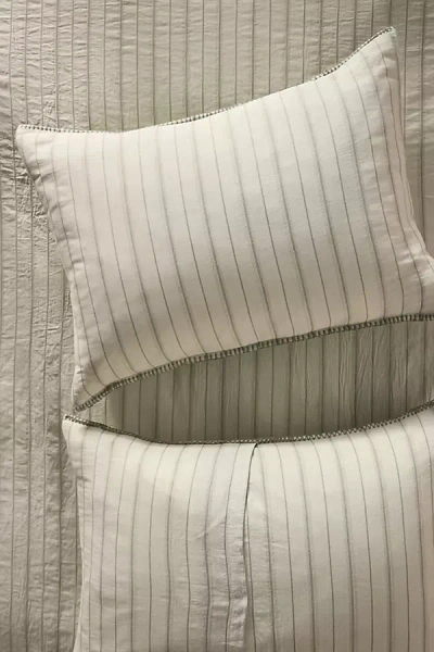 Anthropologie Neilly Cotton Striped Shams, Set Of 2 In Neutral