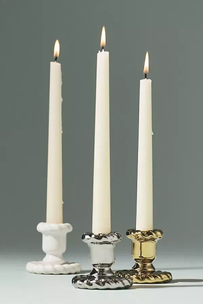 Anthropologie Nellie Candle Holder In White