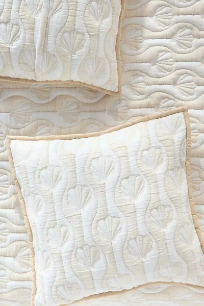 Anthropologie Nelly Icon Euro Sham In White