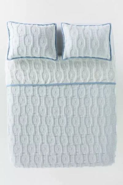 Anthropologie Nelly Icon Matelassé Quilt In Blue
