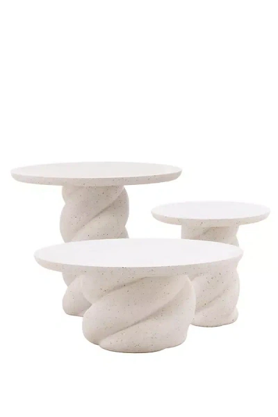 Anthropologie Nidia Concrete Coffee Table In White
