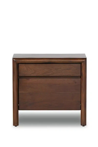 Anthropologie Nigel Rustic Solid Acacia Wood Nightstand In Brown