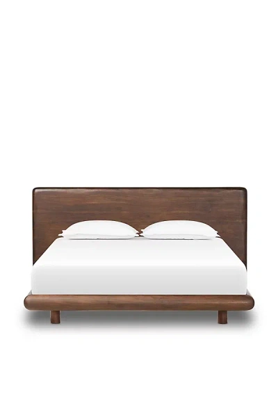 Anthropologie Nigel Rustic Solid Acacia Wood Platform Bed In Brown