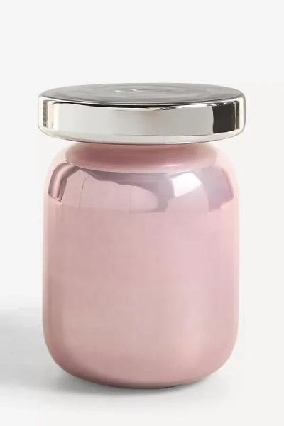 Anthropologie Noelle Glass Round Side Table In Pink