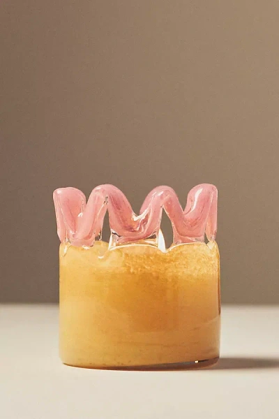 Anthropologie Nora Fruity Clementine & Jasmine Glass Candle In Yellow