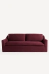 Anthropologie Nora Performance Linen 90" Slipcover Sofa In Red