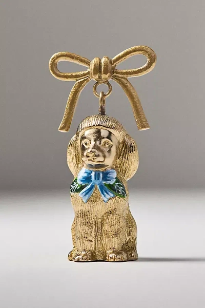 Anthropologie Novelty Brass Candle Snuffer In Gold