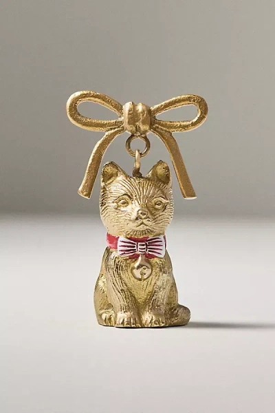 Anthropologie Novelty Brass Candle Snuffer In Gold