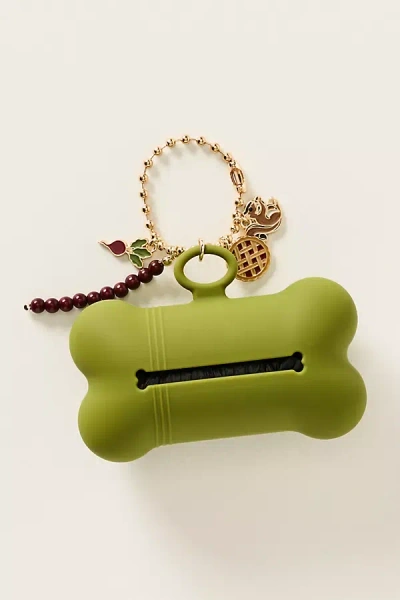 Anthropologie Novelty Waste Bag Holder With Charms In Green