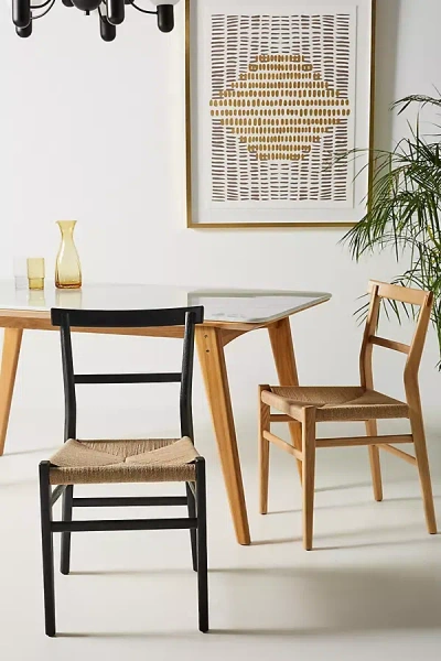 Anthropologie Oak Farmhouse Dining Chair In Multi