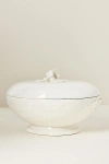 Anthropologie Oak Leaf Stoneware Tureen In White