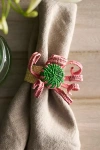 Anthropologie Octopus Woven Palm Napkin Rings, Set Of 4