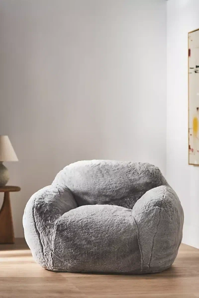 Anthropologie Odin Faux Fur Chair In Gray