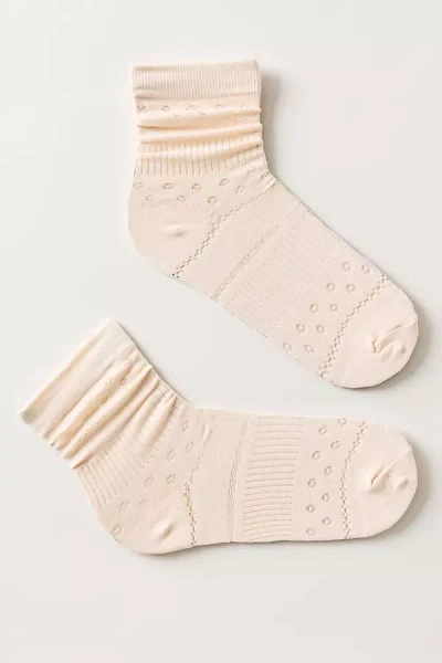 Anthropologie Ok Originals Pointelle Trouser Socks In Pink