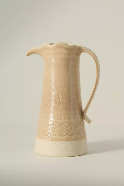 Anthropologie Old Havana Pitcher In Neutral