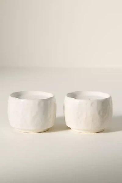 Anthropologie Old Havana Salt & Pepper Shakers In White