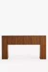 Anthropologie Omari Carved Oak Storage Console Table