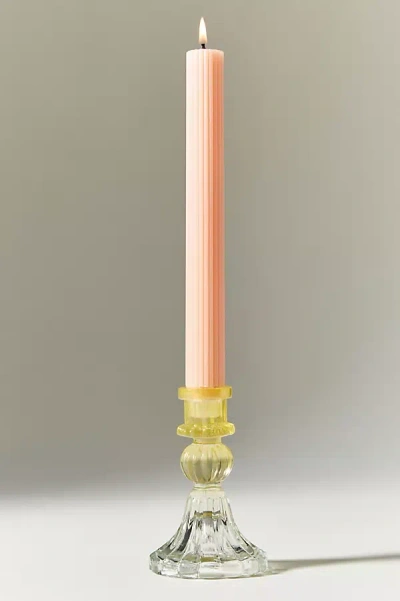 Anthropologie Ombre Glass Candle Holder In Yellow