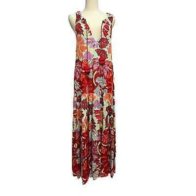 Pre-owned Anthropologie Omika Sleeveless Maxi Dress Small In Red