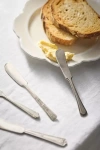 Anthropologie One-of-a-kind Vintage Silverplate Butter Spreaders, Set Of 4 In Metallic