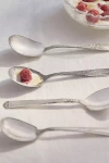 Anthropologie One-of-a-kind Vintage Silverplate Sugar Spoons, Set Of 4 In Metallic