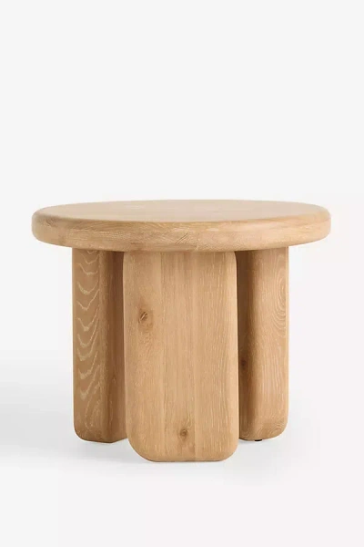 Anthropologie Oona Oak Side Table In Brown