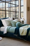 Anthropologie Opal Performance Velvet Pebble Bed In Blue