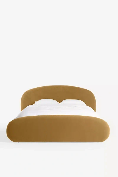 Anthropologie Opal Performance Velvet Pebble Bed In Brown