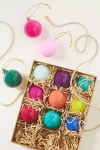 Anthropologie Opaque Ball Ornaments Set In Multi