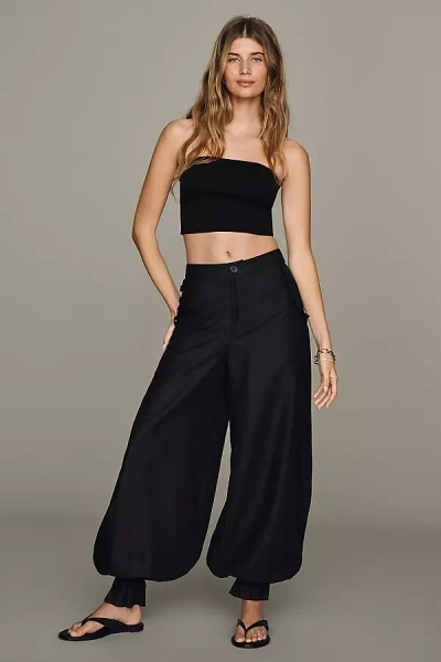 Anthropologie Opérasport Gia Balloon-leg Trousers Pants In Black
