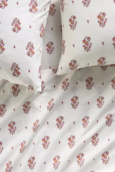 Anthropologie Organic Cotton Percale Printed Sheet Set