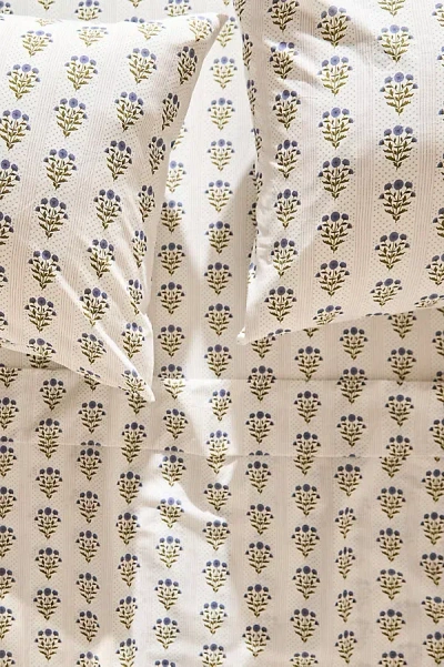 Anthropologie Organic Cotton Percale Printed Sheet Set