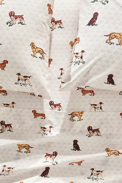 Anthropologie Organic Cotton Percale Printed Sheet Set